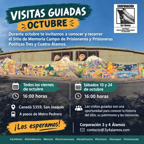 Visitas guiadas Sitio de Memoria 3y4 Álamos