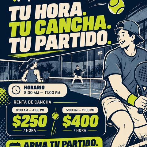 Renta de cancha de pádel