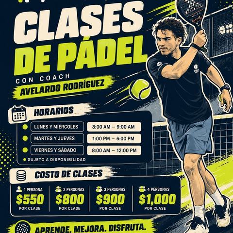Clases de pádel con Coach Avelardo Rodríguez