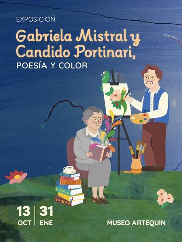 Gabriela Mistral y Cándido Portinari