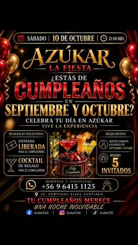 Fiesta de Cumpleaños y Aniversario en Azúcar