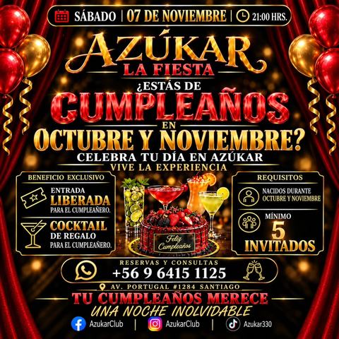 Azukar La Fiesta: Cumpleaños y Aniversario