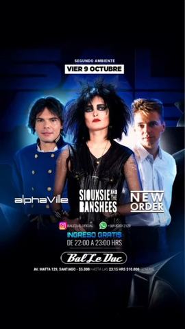 Alphaville, Siouxsié and the Banshees, New Order