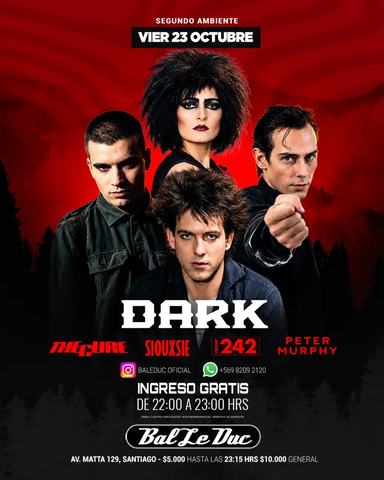 Fiesta Dark: The Cure, Siouxsie, Peter Murphy