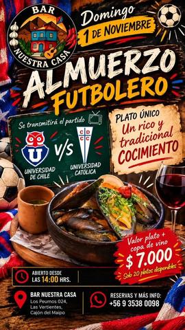 Almuerzo Futbolero UdeChile vs UCatólica