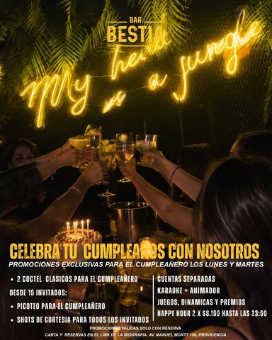 Promoción Cumpleaños Bar Bestia