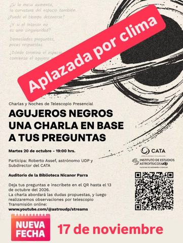 Agujeros Negros: charla en base a tus preguntas