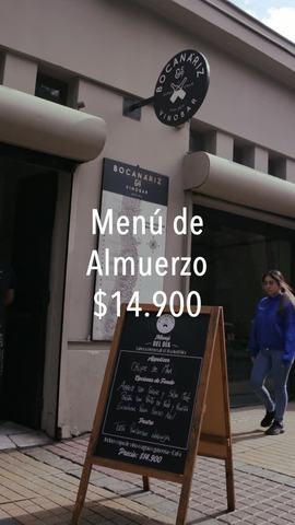 Menú de Almuerzo Bocanáriz