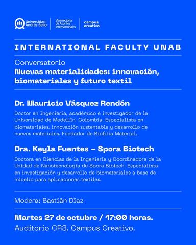 Conversatorio: Nuevas materialidades y biomateriales