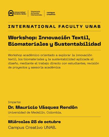 Workshop Innovación Textil y Biomateriales