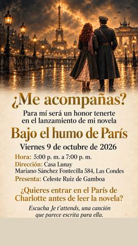 Lanzamiento novela "Bajo el humo de París"