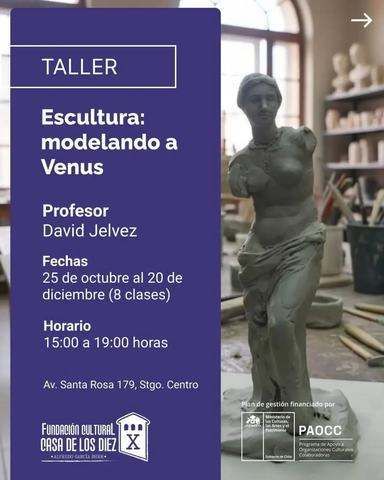 Taller de Escultura: Modelando a Venus