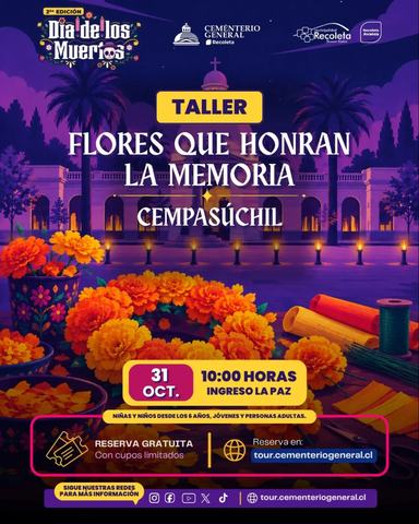 Taller Flores que honran la memoria