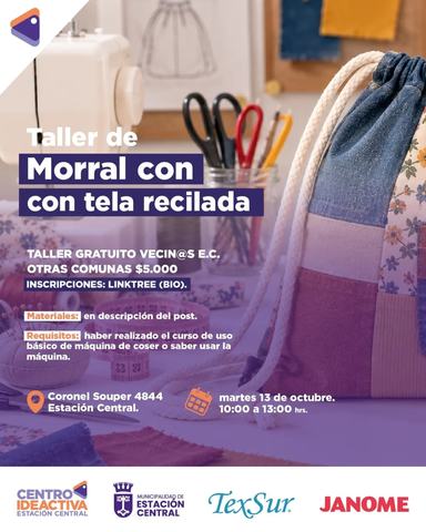 Morral con tela reciclada