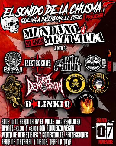Concierto Mundano Metralla 20 años