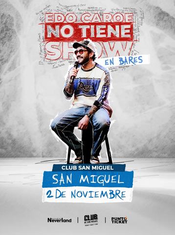 Edo Caroe: No Tiene Show En Bares
