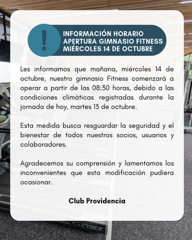 Gimnasio Fitness Club Providencia