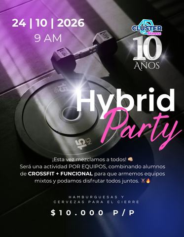 Cluster Fitness 10 Years Hybrid Party