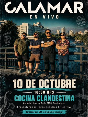 Calamar en vivo en Cocina Clandestina