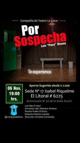 Por Sospecha - Compañía La Llave