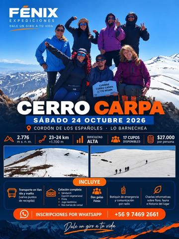 Trekking Cerro Carpa - Comunidad Fénix