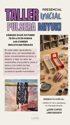 Taller Pulsera Miyuki en Telar