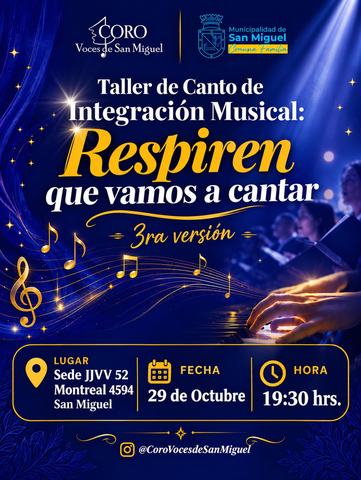 Taller de Canto: Coro Voces de San Miguel