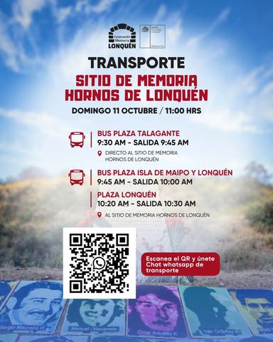 Transportation to the Hornos de Lonquén Memorial Site