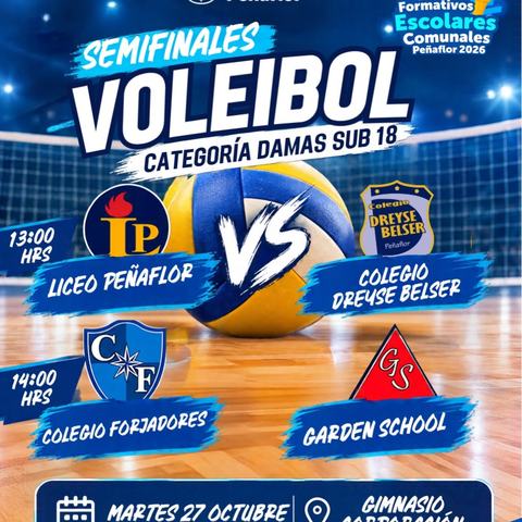 Semifinales Voleibol Damas Sub 18