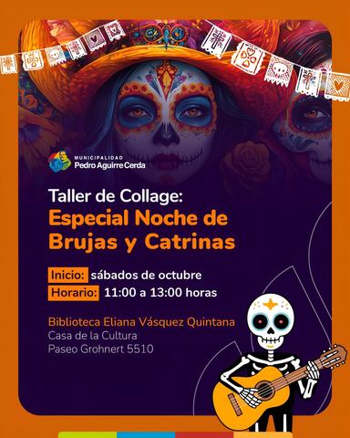Taller de Collage: Noche de Brujas y Catrinas