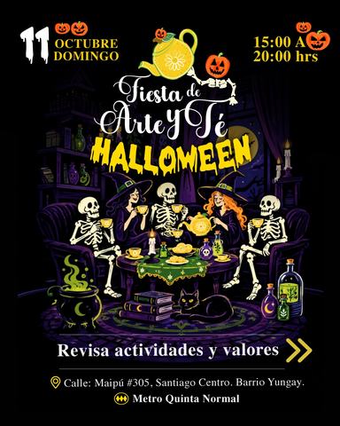 Fiesta de Arte y Té de Halloween