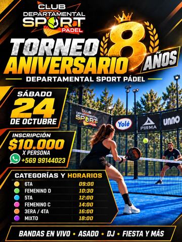 Torneo Aniversario 8 Años Club Departamental Sport