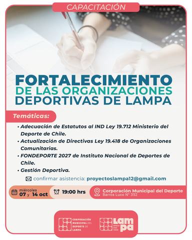 Capacitación Organizaciones Deportivas