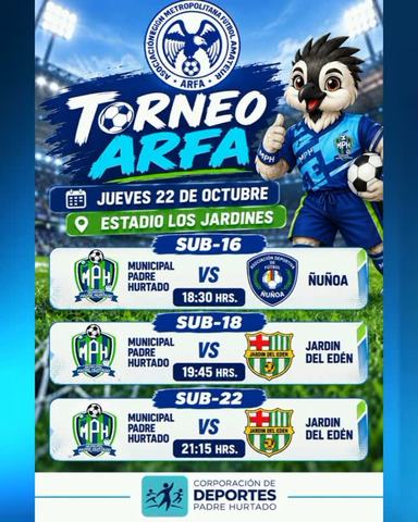 Torneo ARFA: Municipal vs Ñuñoa (Sub-16)