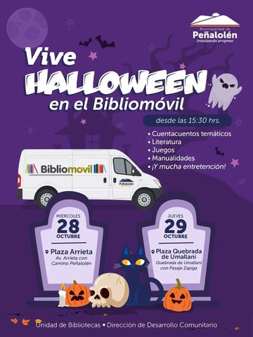 Bibliomóvil Halloween en Peñalolén