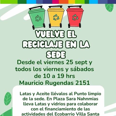 Punto Limpio Ecobarrio Villa Santa Elena