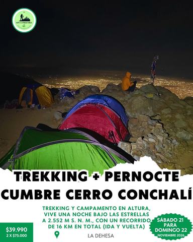 Trekking y Pernocte Cerro Conchalí