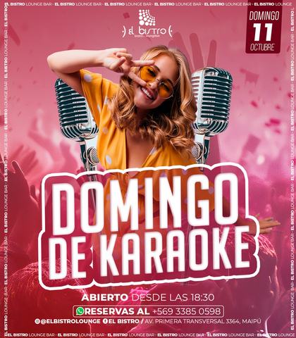 Domingo de Karaoke en El Bistro Lounge