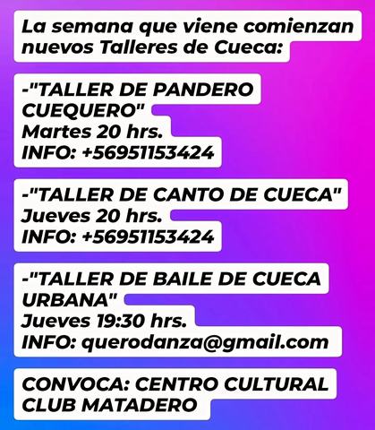Cueca Tambourine Workshop