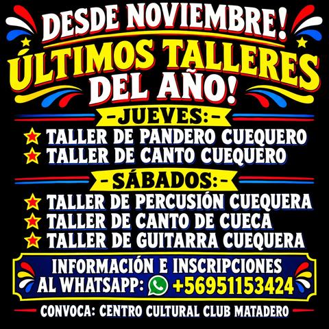 Talleres de Cueca (Panderero, Canto, Percusión)