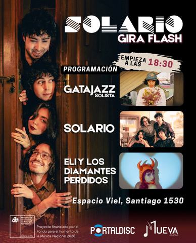 Solario, Gira Flash, Gatajazz y Eliy Los Diamantes Perdidos