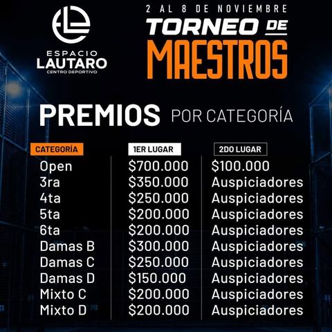 Torneo de Maestros Pádel