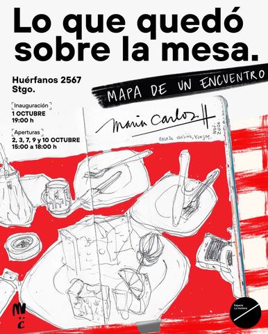 Opening of the exhibition "Lo que quedó sobre la mesa"