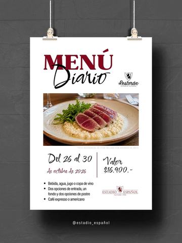 Menú Diario Restorán Estadio Español