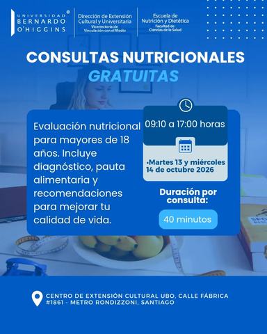 Consultas Nutricionales Gratuitas UBO