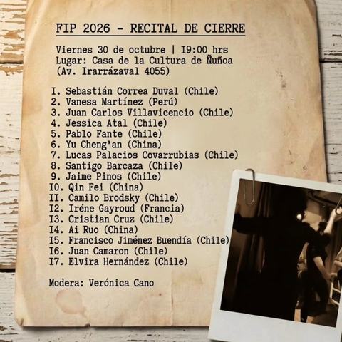 Recital de Cierre FIP Santiago 2026