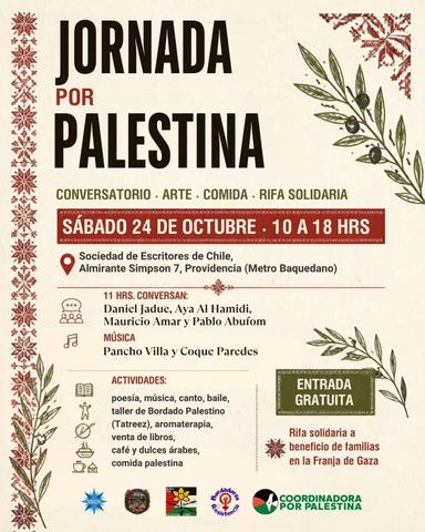 Jornada por Palestina: Conversatorio, Arte y Comida