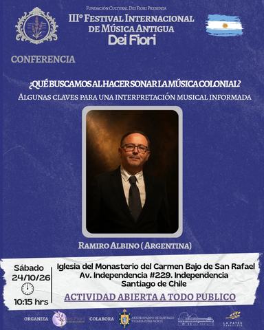 Conferencia: Música Colonial con Ramiro Albino
