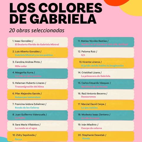 Exhibición Los Colores de Gabriela