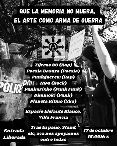 Jornada Octubre Negro: Poesía, Rap, Rock, Ska